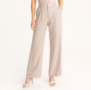 Abercrombie & Fitch Sloane Tailored Wide Leg Pants 26 2S Light Taupe Workwear